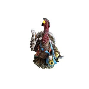 Vintage K's Collection Turkey Figurine Resin Vegetables Thanksgiving Decor 4¼”